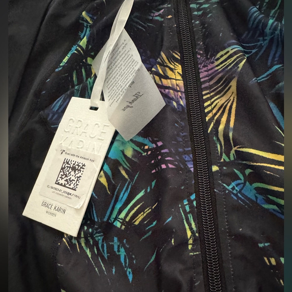 NWT GRACE KARIN Women's 3 Piece Jacket/ Shorts/Sports Bra/ Rash Guard UPF50+, S - Picture 9 of 13